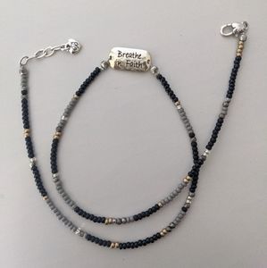 Brighton Neutral Beaded Wrap Bracelet